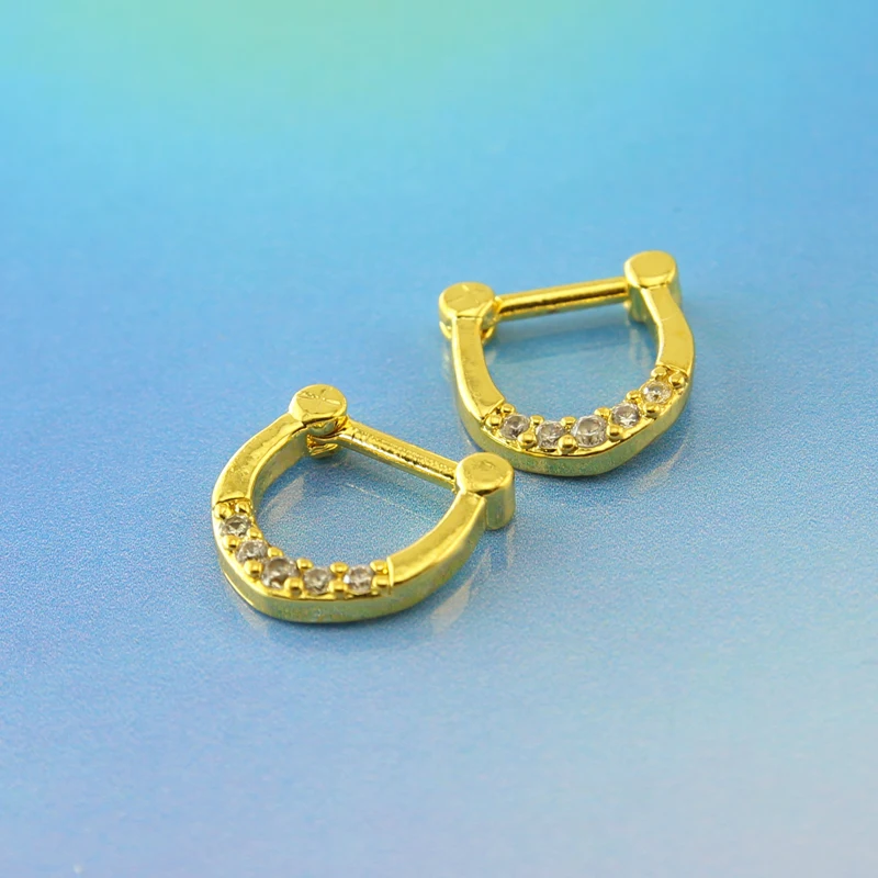 316L Surgical Stainless Steel Pave Zircon Nose Hoop Ring Nipple Septum Clicker Ear Piercing CZ Gems Jewelry | Украшения и