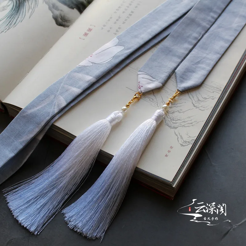 Easy to cold Головной убор повязка на голову китайский стиль Hanfu градиентная повязка для волос с кисточками древний стиль тиара аксессуары для волос - Цвет: Easy to cold