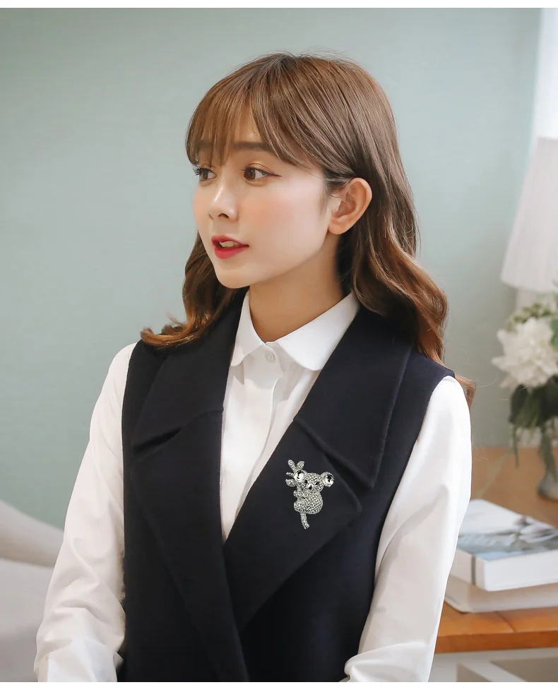 Симпатичная брошь в виде медведя Стразы коала с кристаллами булавка аксессуар