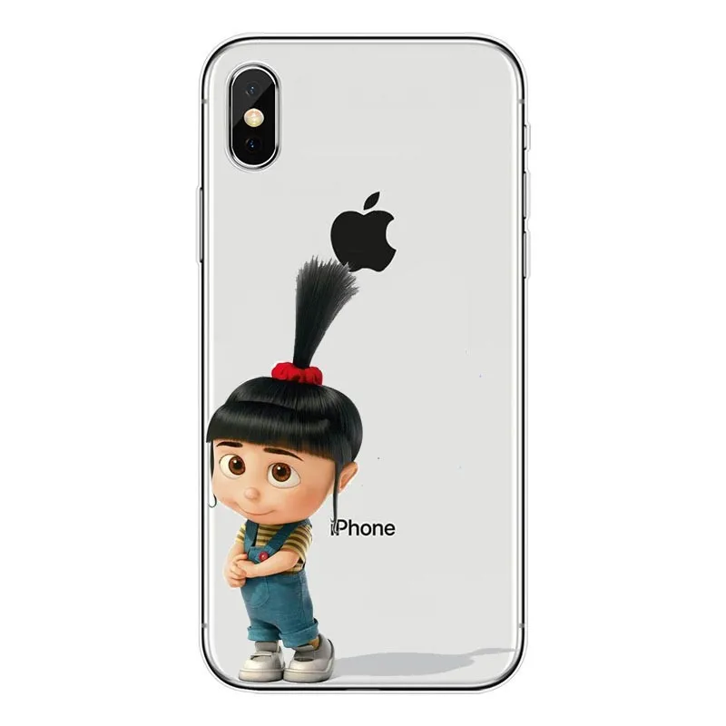 L002 Agnes Пушистый Единорог TPU Caso Capa de Мягкий силиконовый чехол для Apple iPhone 6 7 4 8 plus X 5 прозрачный чехол