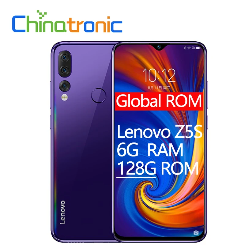 Lenovo Z5S L78071 6G 128G ZUI 6," QHD 2340X1080 мобильный телефон Snapdragon SDM710 Восьмиядерный Тройная задняя камера Face ID