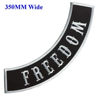 3 colors 350mm wide freedom motorcycle biker patches iron on embroidered patches for jackets clothing embroidery rocker patches