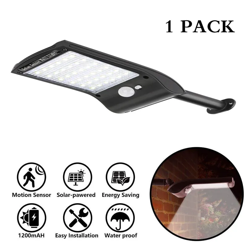 Панель солнечных батарей настенный уличный светильник 36 светодиодный PIR датчик