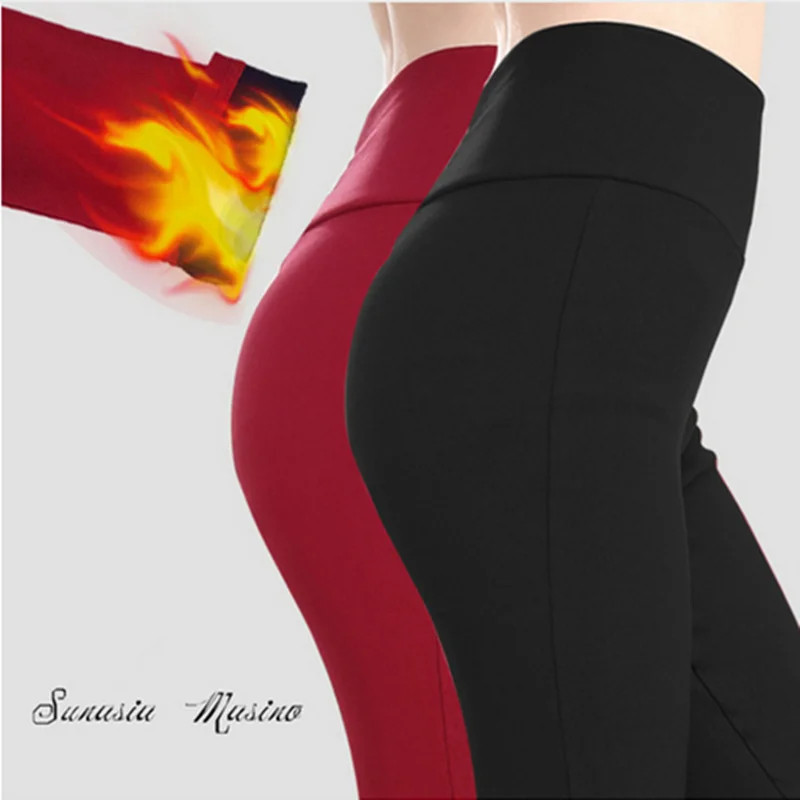 Женские леггинсы для фитнеса брендовые теплые бархатные размера плюс с высокой