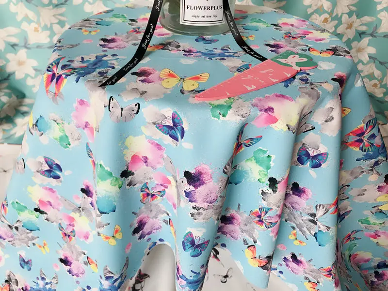 Printing cloth 140cm x45cmButterfly Printed Fabric for DIY Sewing Patchwork decoration Cushions Sheet And Quilting Cra | Дом и сад