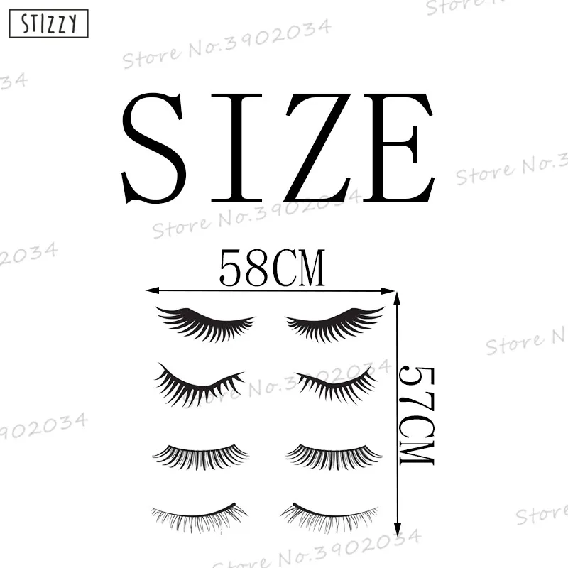 Настенная Наклейка stizzy для девочек красота салон ресницы настенные наклейки