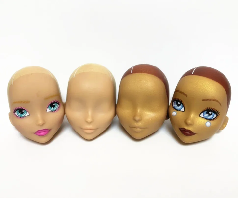 Новая кукла без волос голова с белым золотым лицом кукла Монстр DIY аксессуары для больших глаз голова кукольный подарок для девочек