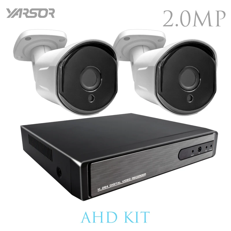 AKT2002LE CCTV камера DVR системы AHD P 1080 наборы 2CH HVR NVR 3 в 1 видео регистраторы