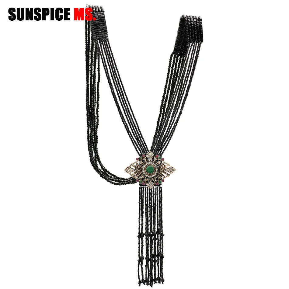 Женское ожерелье с подвеской SUNSPICEms длинное в африканском стиле кардиган