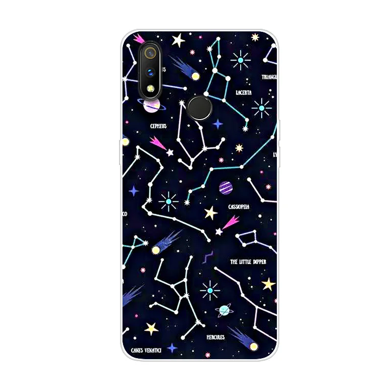 Мягкий чехол из ТПУ для OPPO Realme 3 Pro, Прозрачный бампер с мультяшным рисунком, задняя крышка для телефона OPPO Realme3 3Pro Realme3Pro, силиконовый чехол s