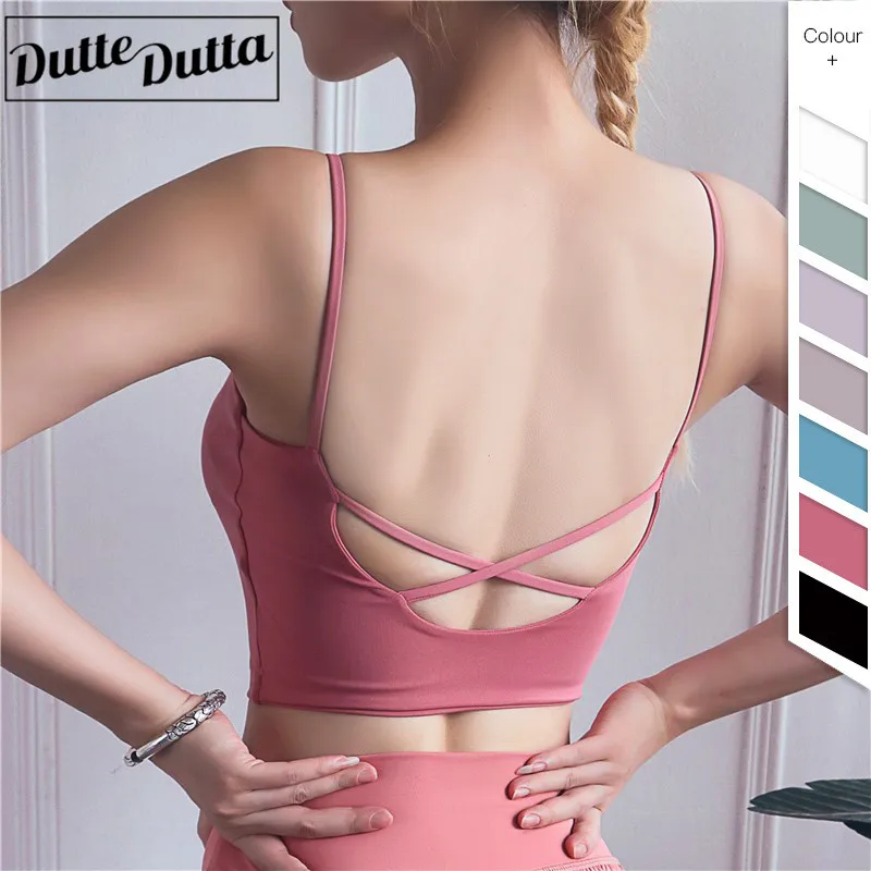 Женский сексуальный спортивный бюстгальтер с перекрещивающимися бретелями