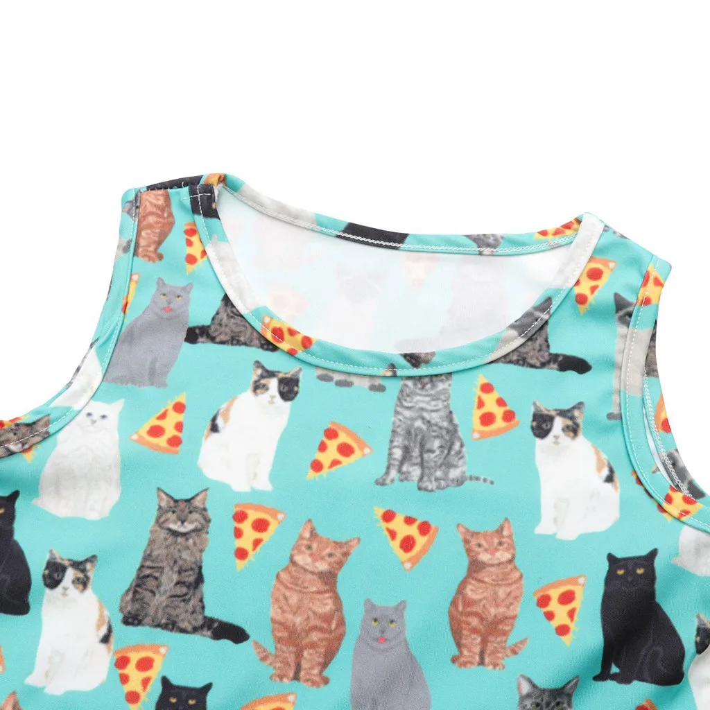 Платье без рукавов для девочек-подростков вечерний вечерние рафан с мультяшными