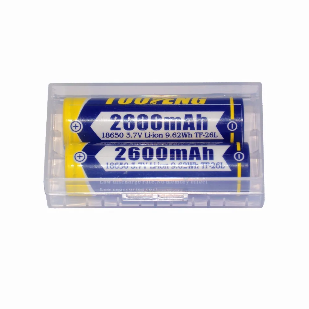 2 шт 18650 батарея 25А Мощная 2600 mAh литий ионная 3 7 V Плоская верхняя аккумуляторная