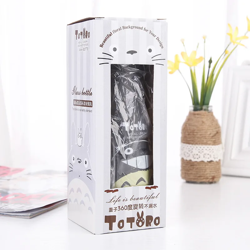 Мультфильм милый Тоторо стеклянная бутылка для воды открытый портативный