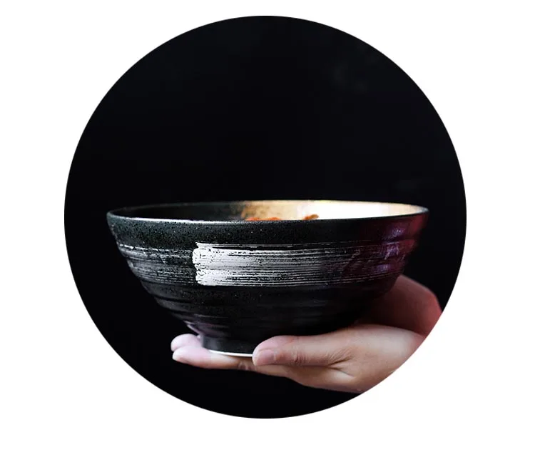7,5 дюймов японская винтажная посуда керамическая фарфоровая чаша Ramen большая тарелка для супа салатники винтажная посуда кухонные аксессуары