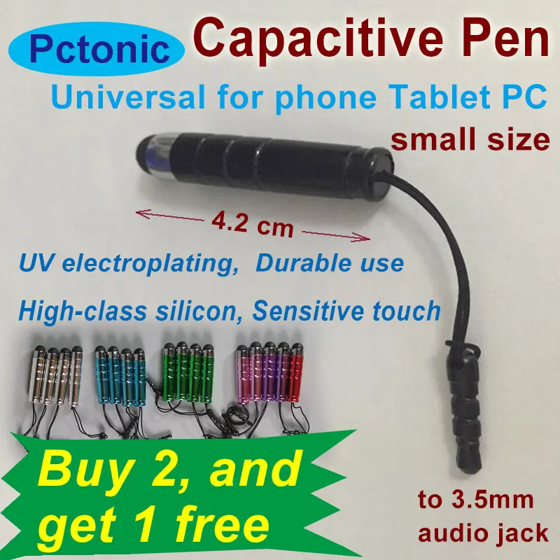 PCTONIC Mini стилус для сенсорного экрана с разъемом наушников PDA силиконовый карандаш