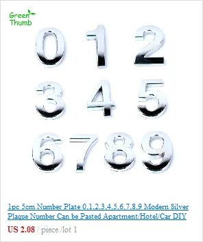 1 шт. высота 5 см номерной знак 0,1, 2,3, 4,5, 6,7, 8,9 современный бронзовый цвет доска номер квартира/отель/автомобиль DIY логотип стикеры пластины