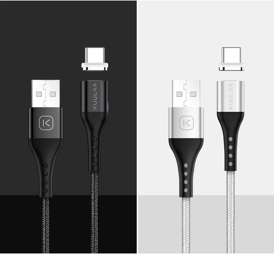 KUULAA Магнитный кабель type-C USB Быстрая Зарядка адаптер для samsung Xiaomi Mi 8 9 huawei зарядное устройство магнит type C зарядка USB C шнур