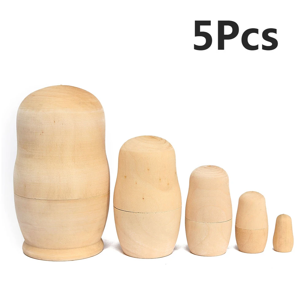 Unpainted 1 Набор, деревянные русские куклы, детские игрушки, подарки, животные, Санта-Клаус, Иисус, девочка, сделай сам, неокрашенный пустой эмбрион, гнездовая игрушка-матрешка, подарок - Цвет: Unpainted