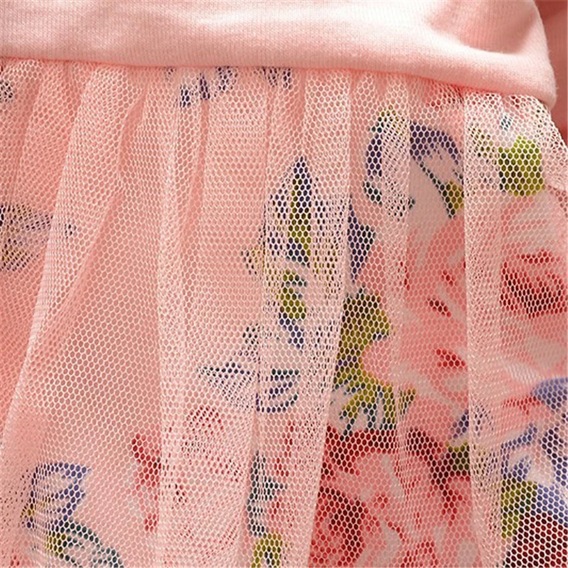 2018 Осенние костюмы для маленьких девочек хлопковая футболка с длинными рукавами