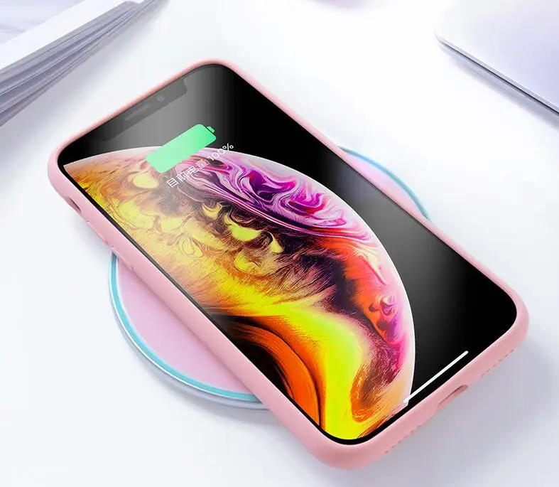 official Liquid silicone phone case 4 sides all-inclusive protection for iPhone 7 8 plus 6 6S X XS XR MASX |