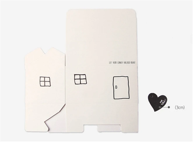 25pcs Small house shape box for chocolate candy cookie wedding party baby shower large paper favor gift packaging boxes decor