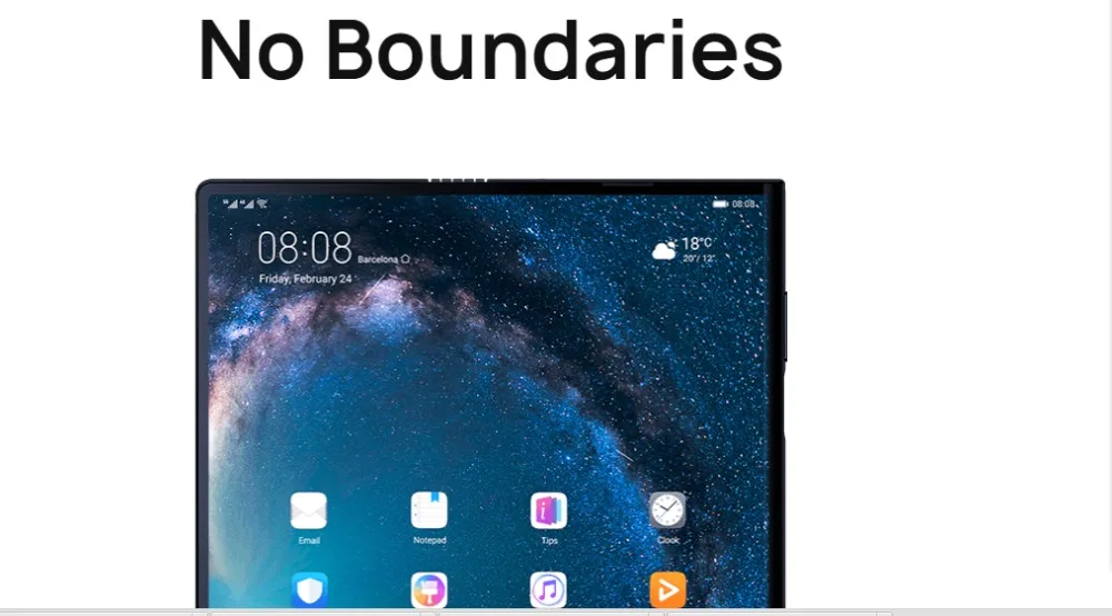 В, HuaWei mate X, сложенный экран, 5G, мобильный телефон Kirin 980 Balong 5000, Android 9,0, 8 Гб ram, 256 ГБ rom, 40.0MP, 5G, телефон