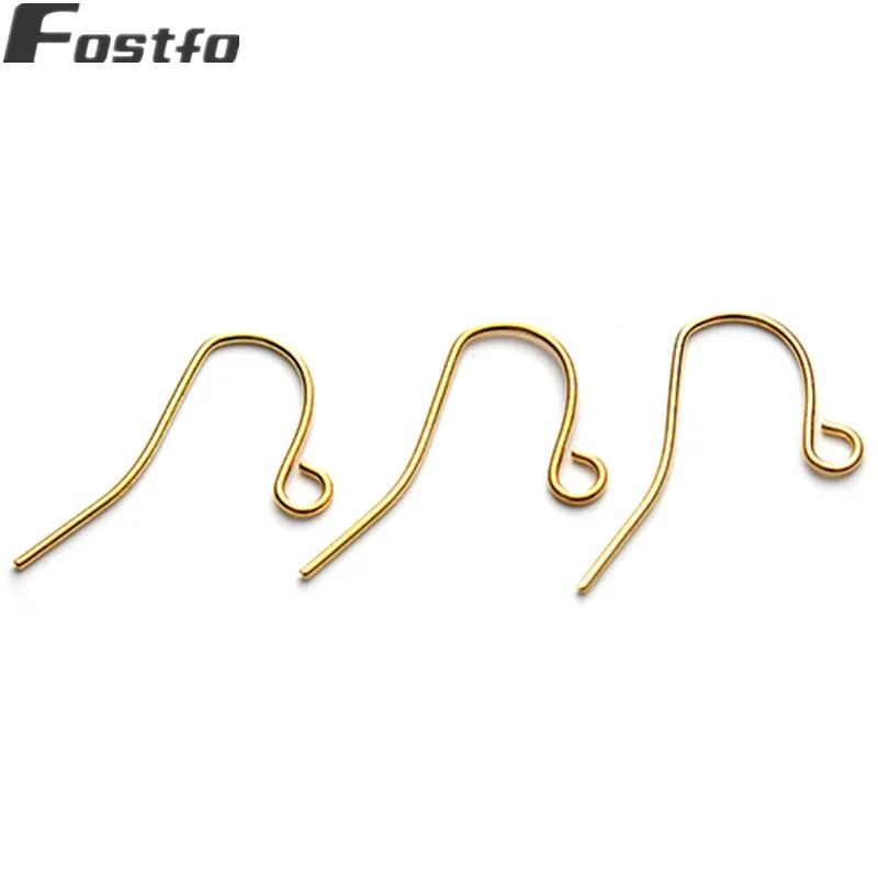 Застежки крючки для сережек 13 х16 мм бронзовые/золотистые/серебристые 200