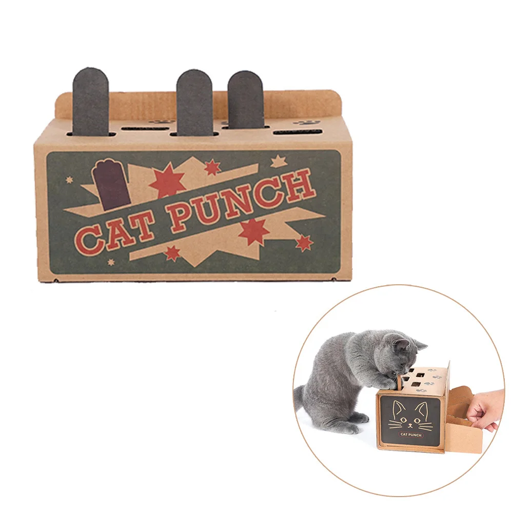 Из гофрированной бумаги для кота игрушка ловли коробка Кошка Интерактивная