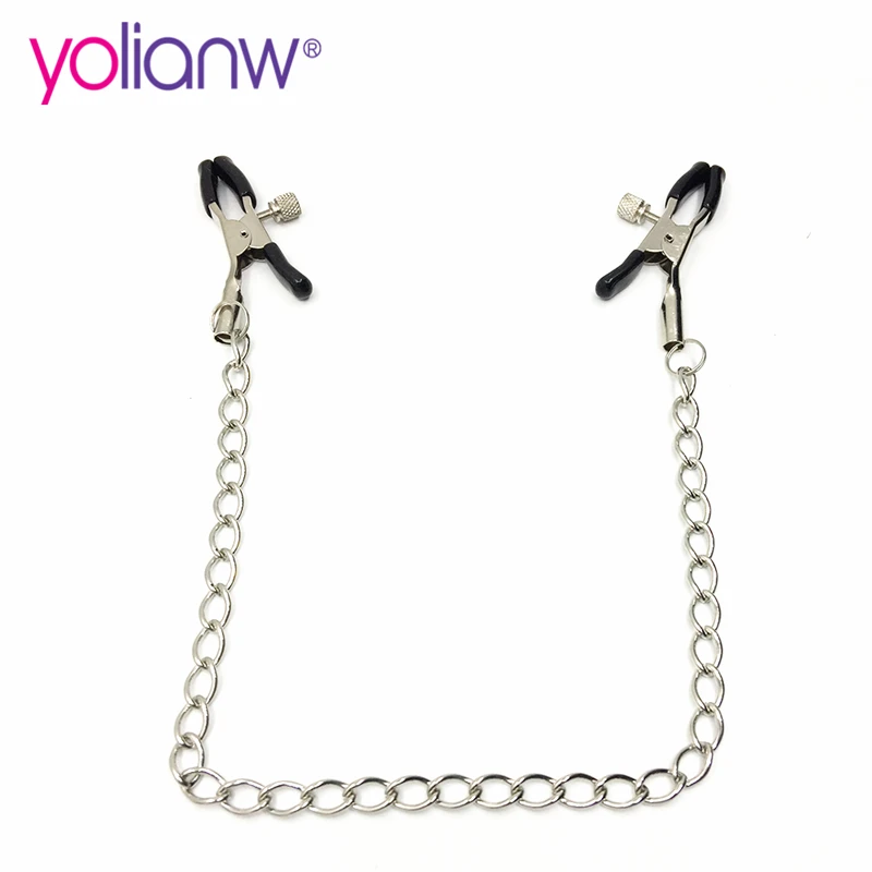 Грудные зажимы для сосков с металлической цепочкой БДСМ интимные игрушки женщин