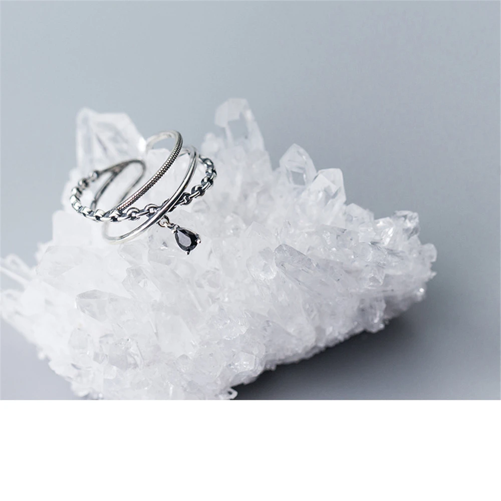 Винтажное богемное кольцо Anillos Настоящее 925 Серебряное ювелирное изделие Шарм минимализм подарок Haut Femme Bague Femme Aneis панк кольца для женщин