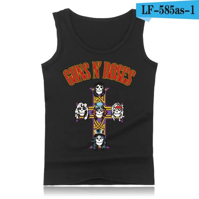 black GUNS N ROSES, мужские майки, футболка, хип-хоп, для спортзала, жилет, модный, для бодибилдинга, майка, мужская, майка, одежда для фитнеса, пистолеты и розы - Цвет: black