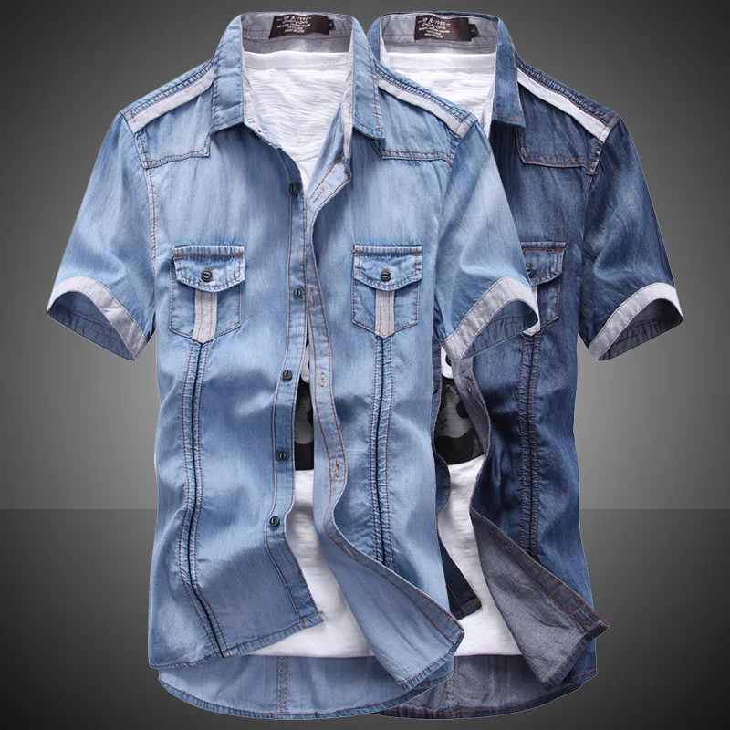 Summer Denim Wear short sleeved shirts 