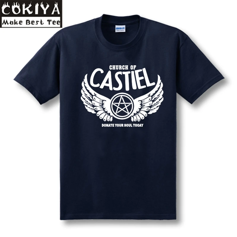 MISHA COLLINS CASTIEL футболка сверхъестественная 8 цветов Размер XS XXL Мужская Женская