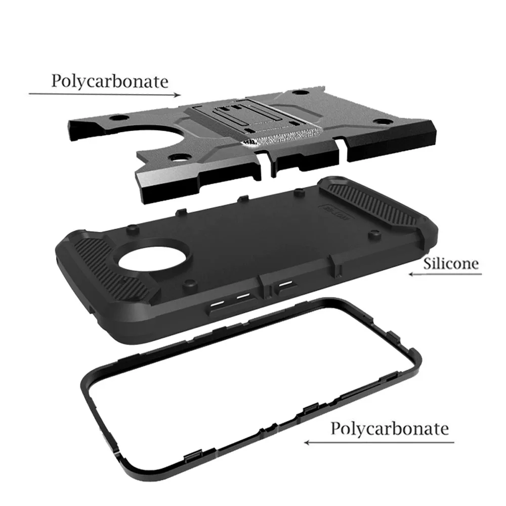 Case For Motorola Moto G5/G5 Plus Heavy Duty Hybrid Armor Case Shockproof Belt Clip Holster Cover For Motorola Moto G5 Plus  } images - 6
