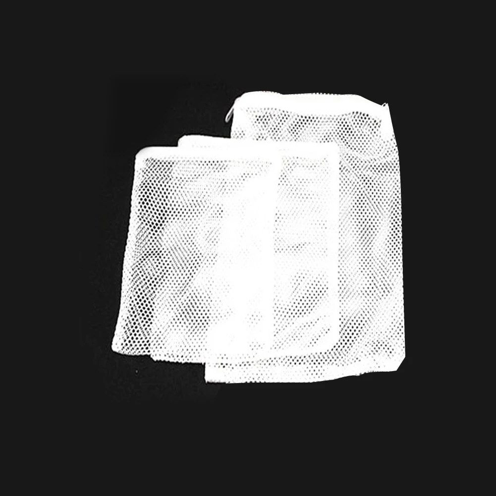 5 шт. аквариумный фильтр для аквариума медиа сетчатый мешок на молнии белый