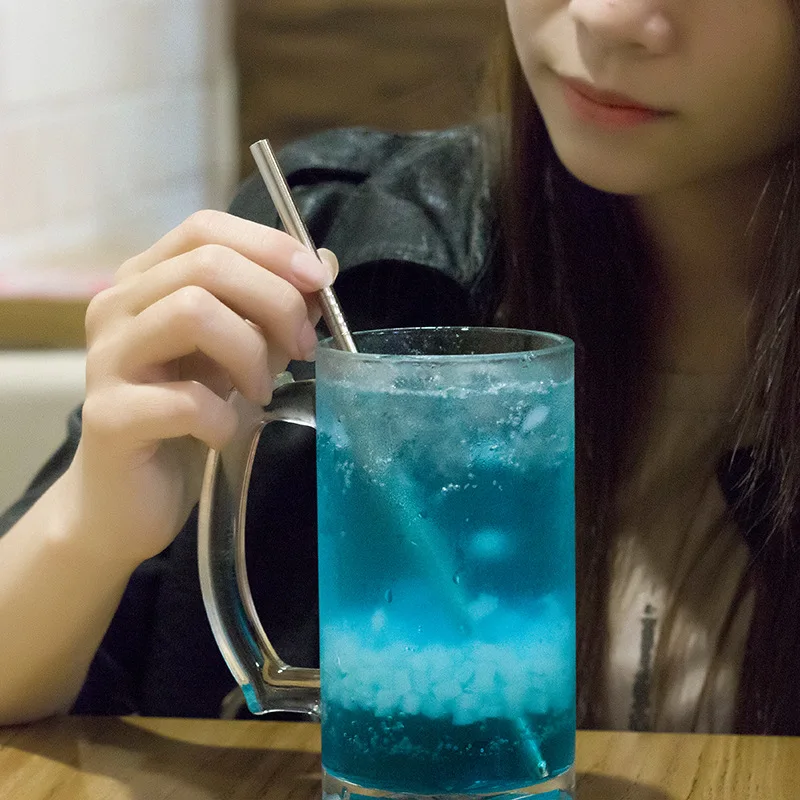 Трубочки питьевые разноцветные из нержавеющей стали 18/8 диаметр 12 мм с 15 щетками 50