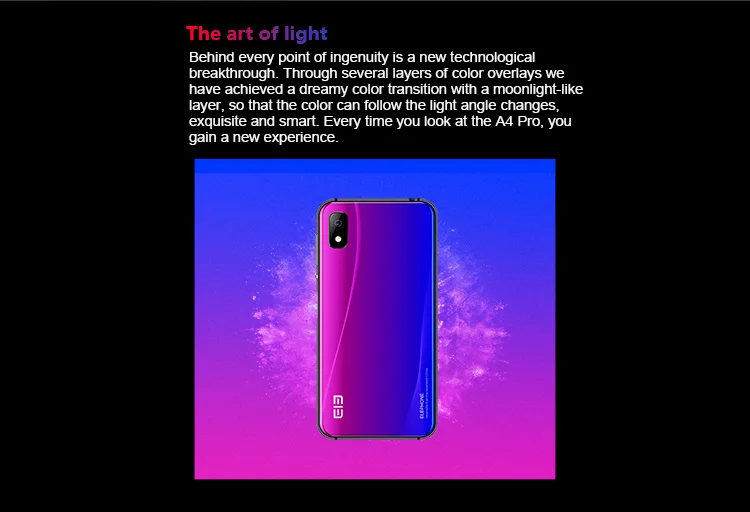 Мобильный телефон Elephone A4 Pro MT6763, четыре ядра, HD+ экран, 5,85 дюймов, Android 8,1, смартфон, 4 Гб ОЗУ, 64 Гб ПЗУ, 16 МП, 4G LTE, мобильный телефон