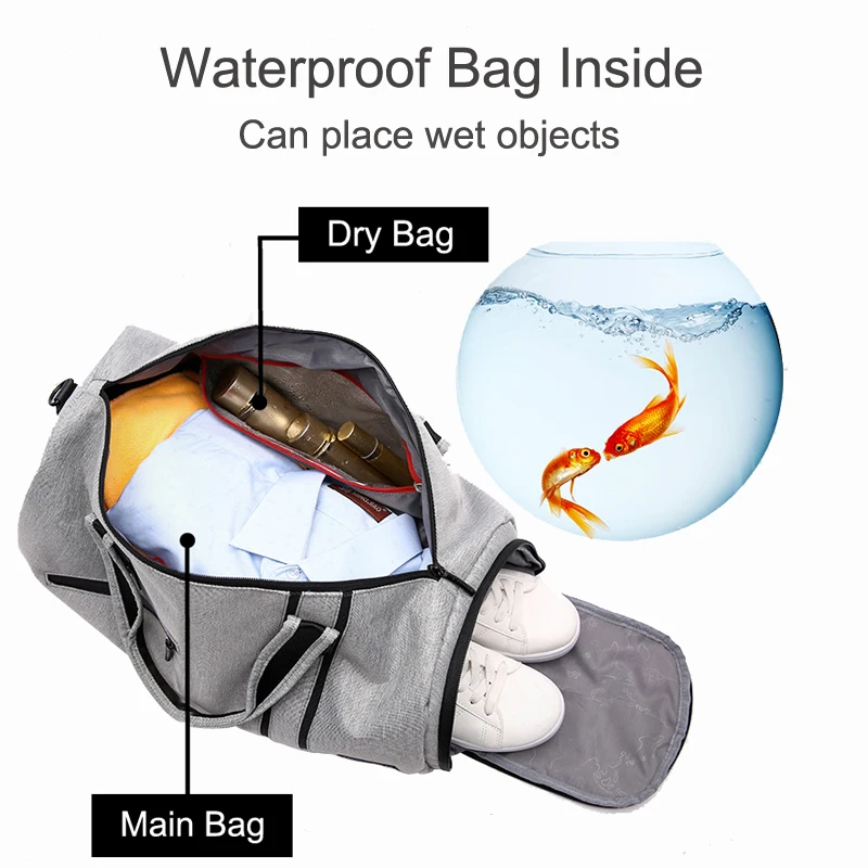 2019 мужские сумки для тренажерного зала встроенная сухая сумка водонепроницаемые