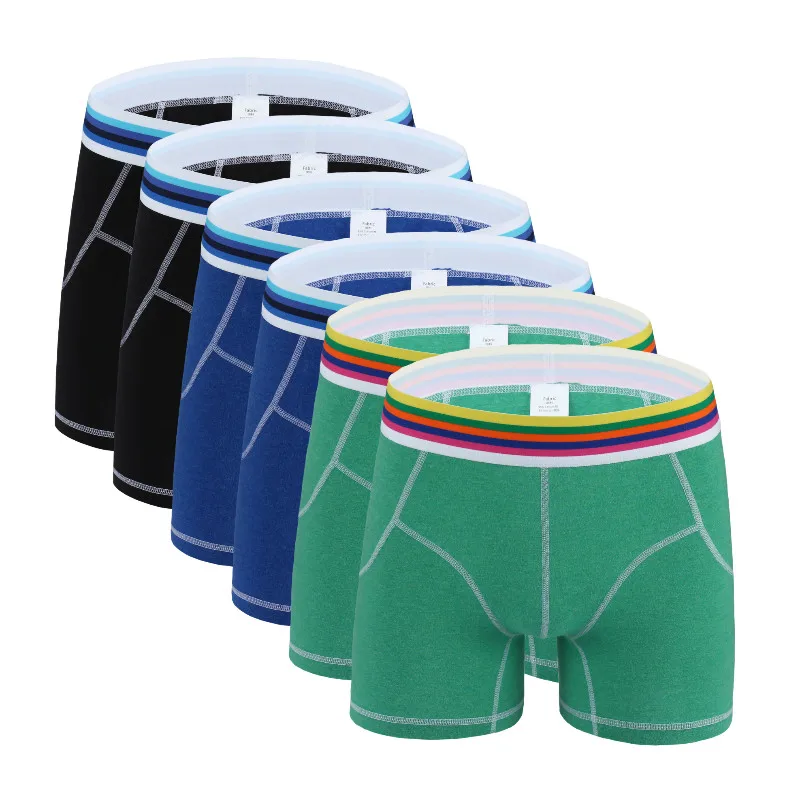 6 Pcs 0520 Mix A37 6 шт./партия, горячее Брендовое модное сексуальное мужское нижнее белье из хлопка высокого качества, мужские трусы-боксеры, мужские трусы, большие размеры - Цвет: 6 Pcs 0520 Mix A37