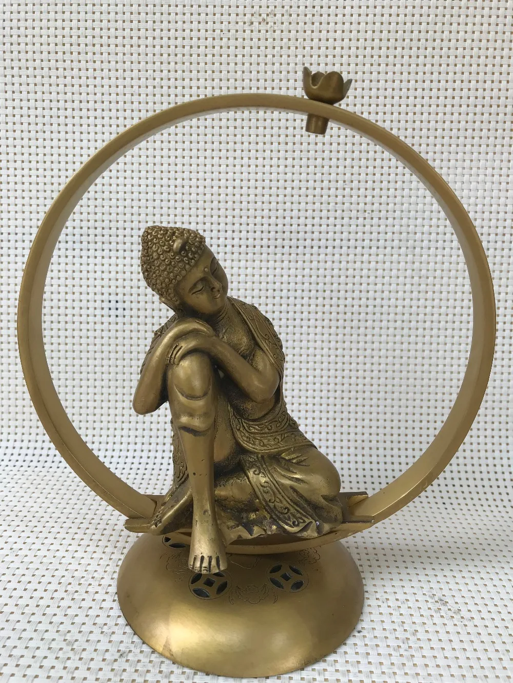 Изысканный Чистая медь Гуаньинь статуя Будды украшения фэн-шуй таунхаус дома