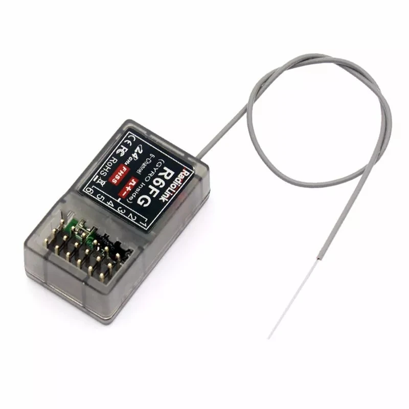 Автомобильный контроллер RadioLink RC6GS 2 4G 6 канальный передатчик + гироскоп R6FG внутри