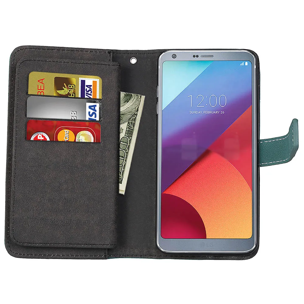 Для LG G6 случае роскошный Флип кожаный чехол для LG G6 5." защитный чехол бумажник Телефонные чехлы с держателем карты сумки для LG G6 принципиально