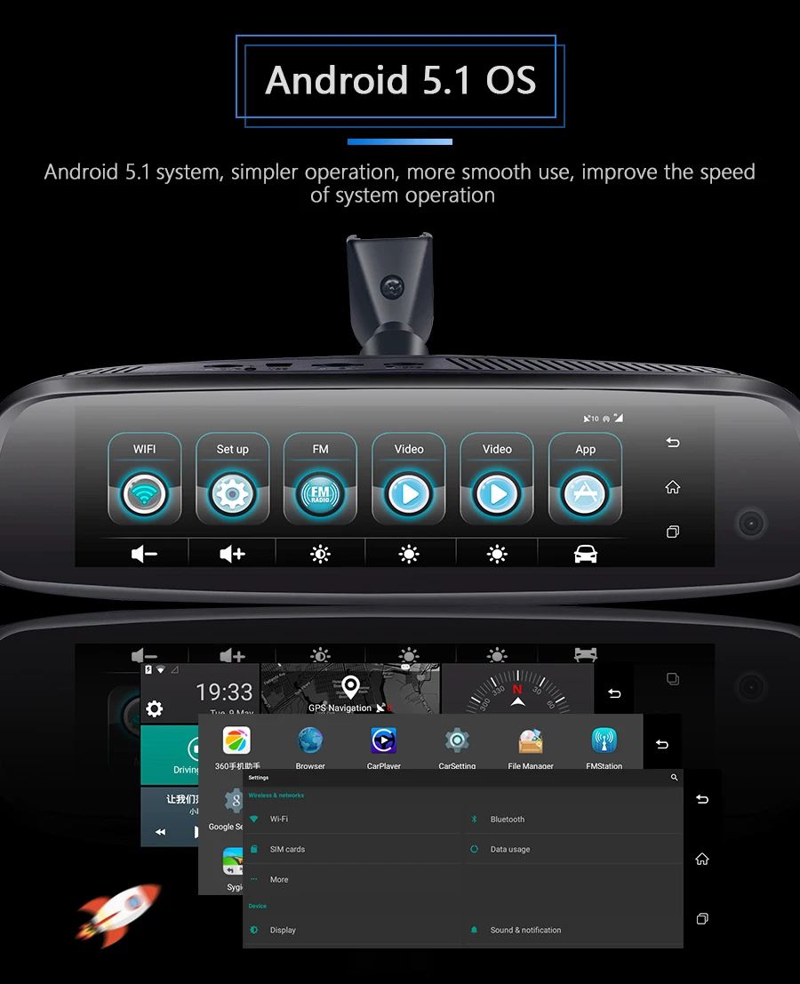 ANSTAR 3 объектив Автомобильный видеорегистратор Android 4G 2GB+ 32GB Автомобильное Зеркало dvr FHD 1080P ADAS gps монитор парковки потоковое заднего вида Автомобильный видеорегистратор