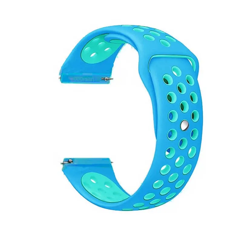 19 Blue light blue 22 мм силиконовый спортивный ремешок для samsung Galaxy Watch 46 мм SM-R800NZSAXAR 20 мм Amazfit ремешок Bip для Galxy Watch 42 мм браслет - Цвет ремешка: 19 Blue light blue