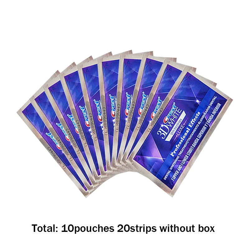 10pouch without box VIP 3D белые отбеливатели для зубов - Цвет: 10pouch without box