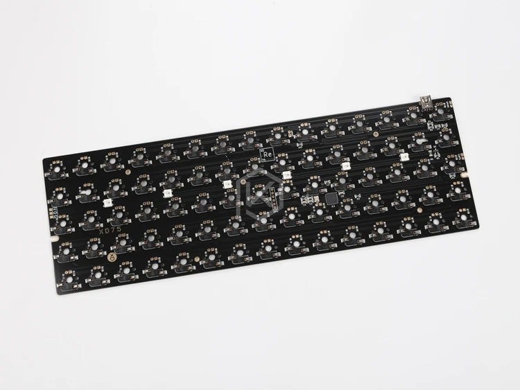 Xd75re xd75am xd75 пользовательская механическая клавиатура 75 клавиш Underglow RGB PCB GH60 60% запрограммированный gh60 kle planck горячий-заменяемый переключатель