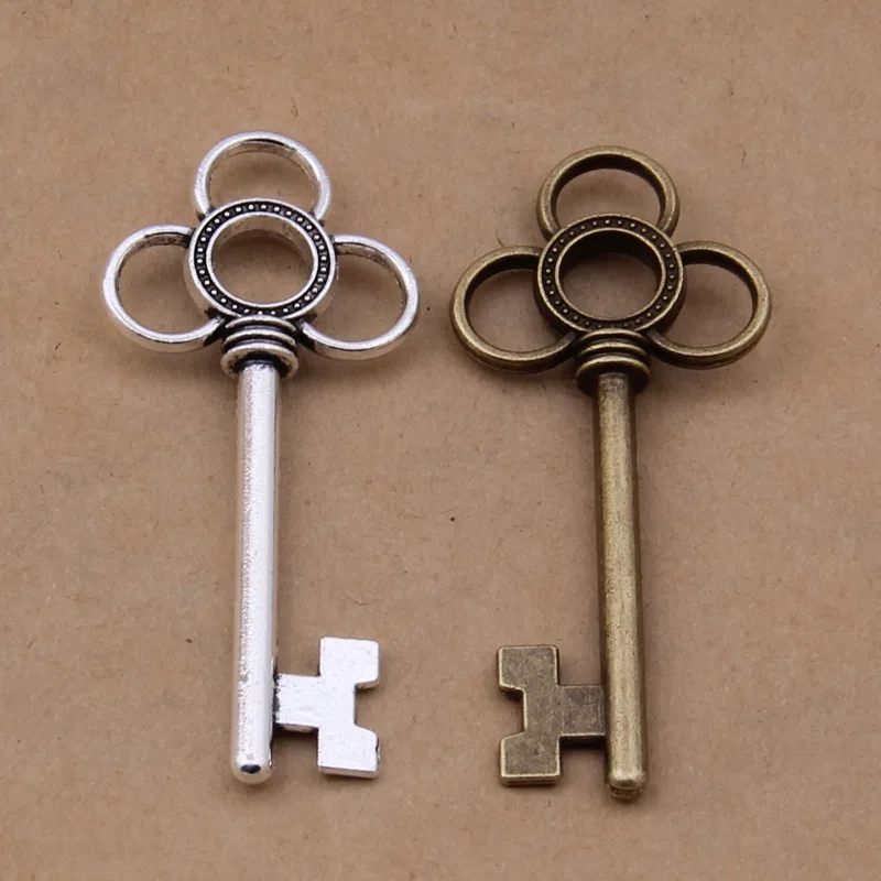 

Hot 50pcs Vintage Key Charm For Manual Making Bracelet /necklace/ Earrings/Bags /apparel Fashion DIY Jewelry Accessories
