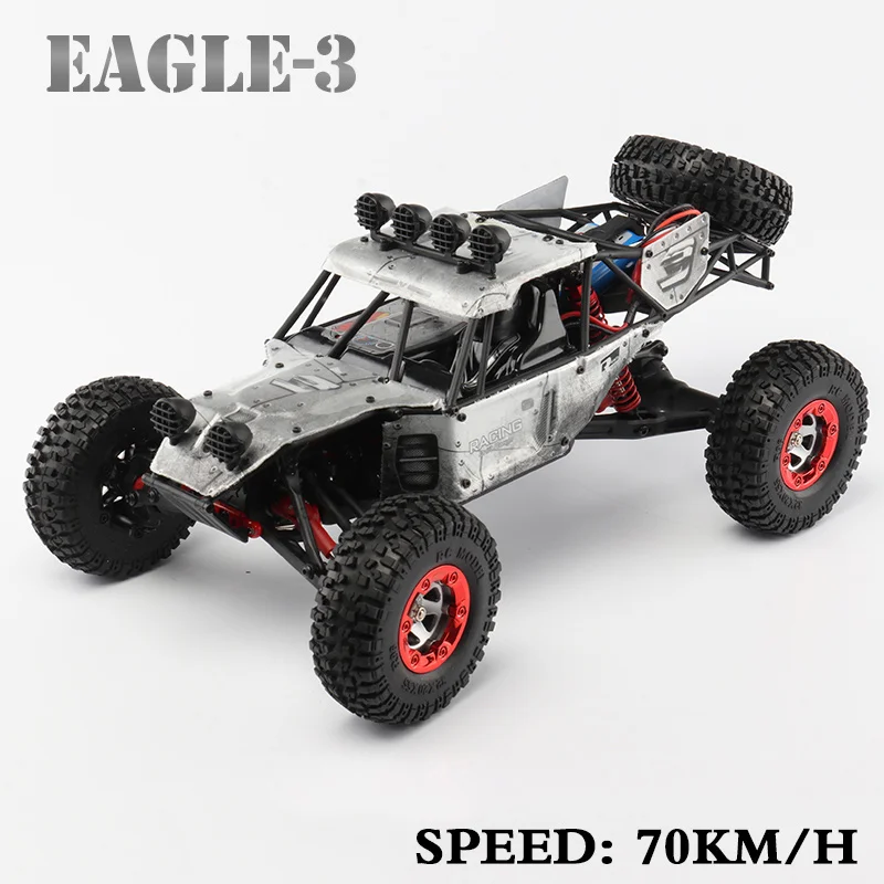 Feiyue FY03 Eagle-3 1/12 2,4G 4WD пустынный внедорожник RC автомобиль лучший подарок для детей мальчик игрушки с пенопластом коробка - Цвет: 70km-silver