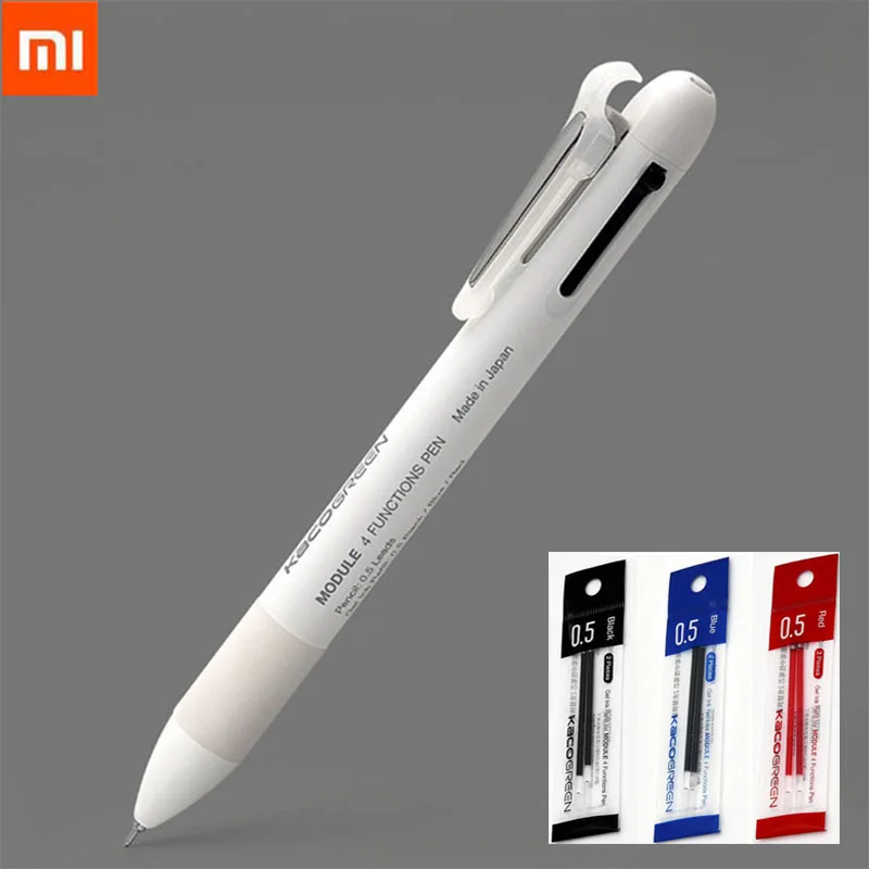 Оригинальные Xiaomi KACO 4 в 1 многофункциональные ручки 0,5 мм черный синий красный стержень сменный гелевый карандаш механический карандаш японские чернила для офиса и школы